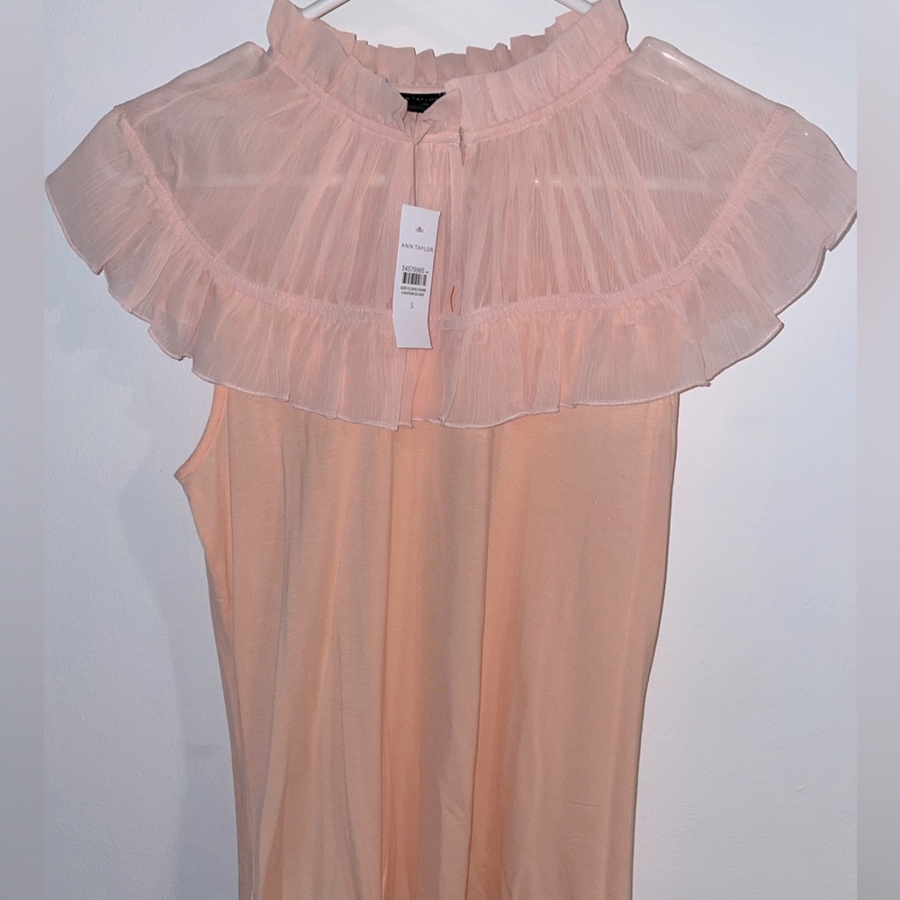 NWT Ann Taylor Chiffon Flutter-sleeve Blouse